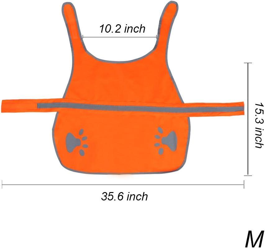 imageMaggift Dog Reflective VestPet Safety Vest Orange M