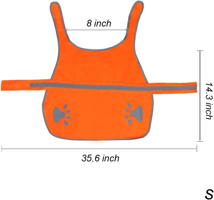 imageMaggift Dog Reflective VestPet Safety Vest Orange S