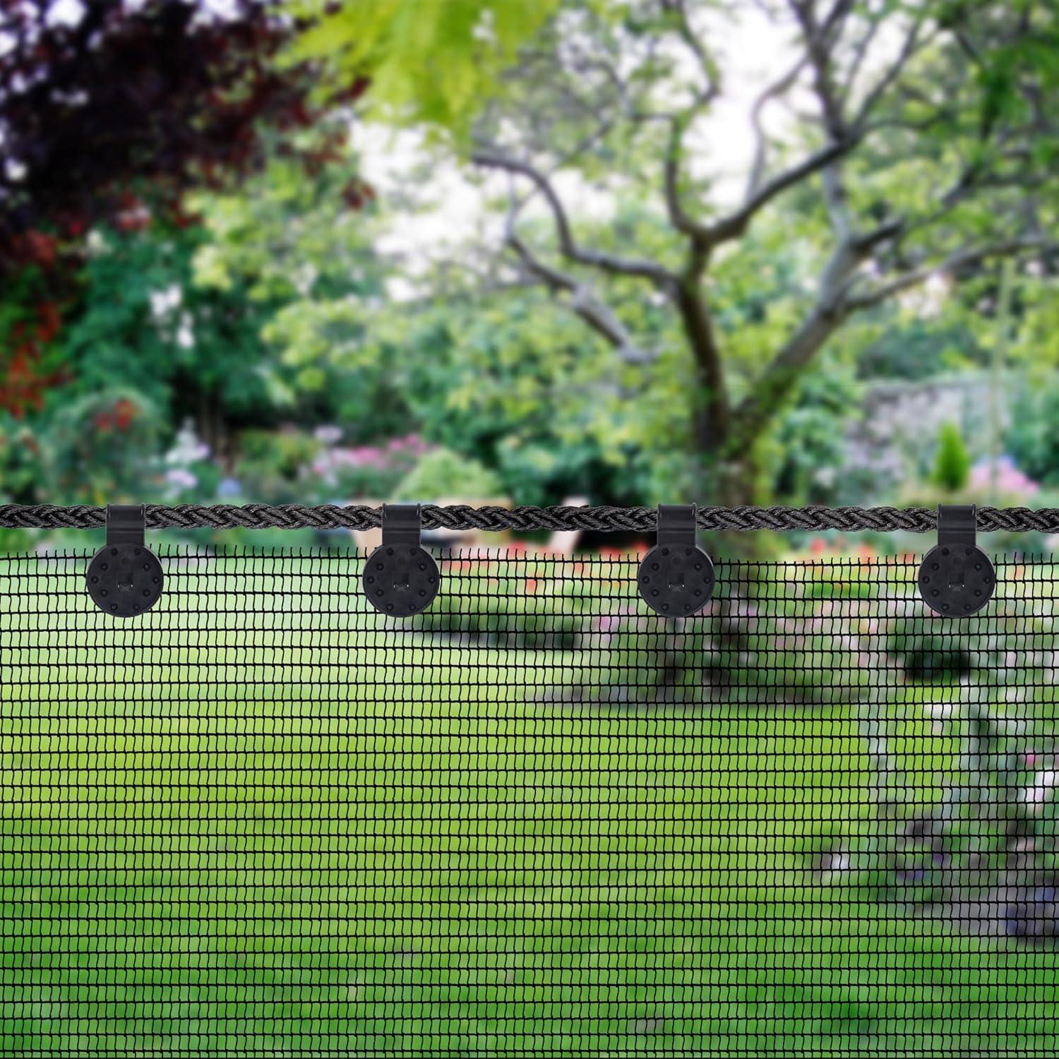 imageWinemana 50 Pcs Clips Round Plastic Black Accessories for Patio Mesh Garden Shade Cover Anti Bird Netting