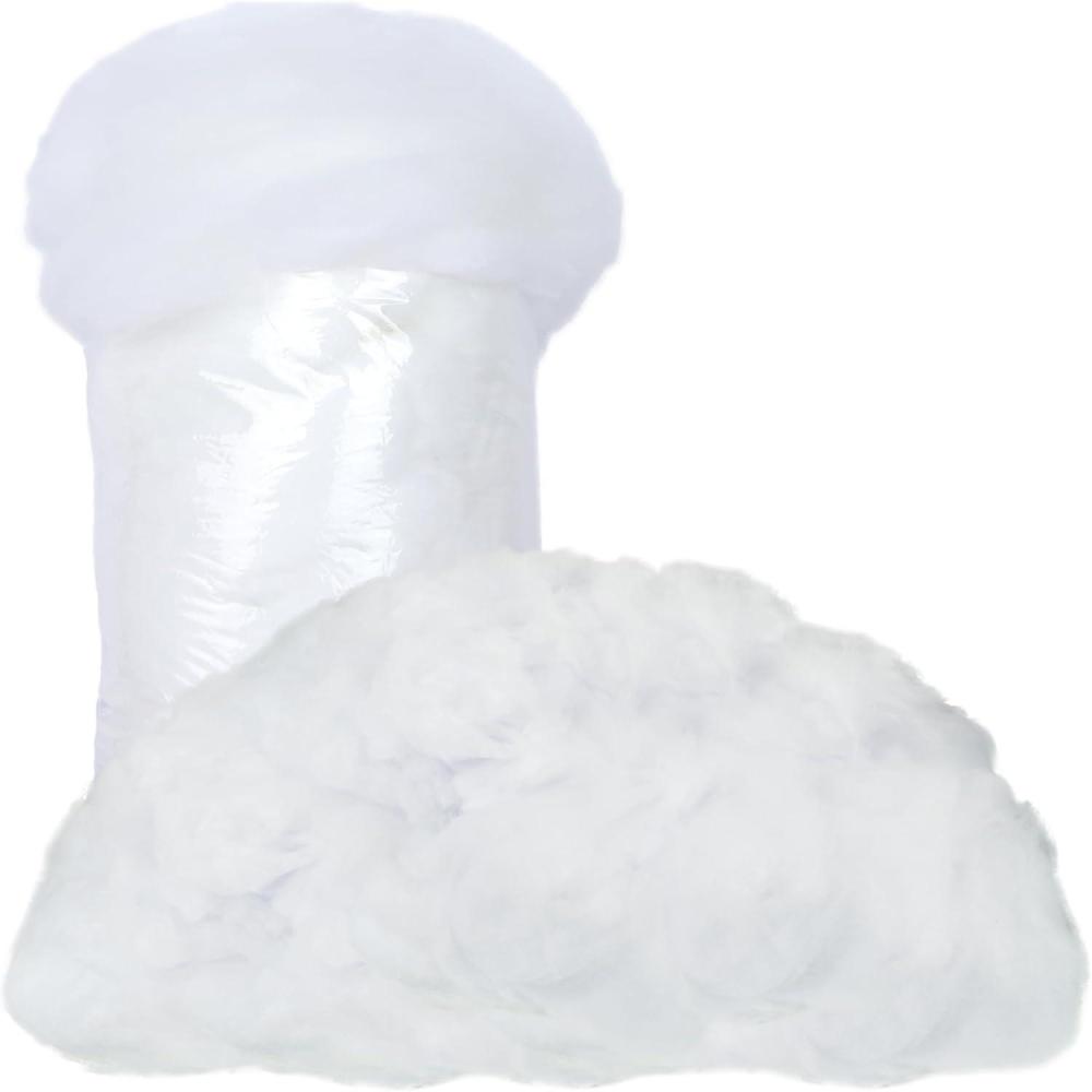 imagewinemana 30oz Christmas Fake Snow Decor Artificial Snow for Indoor Decorating Cotton Like Fluffy Snow Stuffing for Winter Mantle Village Houses Christmas Tree Craft White Snow Decor
