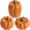winemana 16 Pcs Golden and White Pumpkins Thanksgiving Pumpkin Decorations Assorted Sizes, Artificial Foam Harvest Autumn Decor, Fake Pumpkins Fall Decorations for Indoor Home Kitchen Table Mantle(Orange-1)