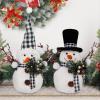 imagewinemana Christmas Table Decorations Set of 2 Snowman with Pine Cone Twigs Winter Tabletop Decor for Indoor Home Kitchen Office Room Xmas Gifts Holiday Party