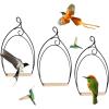 winemana Set of 3 Hummingbird Swings, Rust Resistant Metal Frame, Wooden Dowel, Attach to Bird Feeders, Perfect for Hanging Indoor Office Outdoor Trunk Lawn Patio Garden (7.4″ x 5.5″)