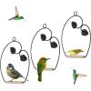 winemana Set of 3 Hummingbird Swings, Rust Resistant Metal Frame, Wooden Dowel, Attach to Bird Feeders, Perfect for Hanging Indoor Office Outdoor Trunk Lawn Patio Garden