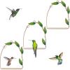 winemana Set of 3 Hummingbird Swings and Perches, Rust Resistant Metal Frame with Wooden Dowel, Bird Feeders Accessories for Hanging Balcony Garden Backyard Patio Porch Indoor Outdoor Decor (Copper)