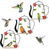 winemana Set of 3 Hummingbird Swings and Perches, Rust Resistant Metal Frame with Wooden Dowel, Bird Feeders Accessories for Hanging Indoor Office Outdoor Balcony Trunk Patio Garden (Kettle-Shaped)