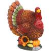 winemana Thanksgiving Table Decorations Resin Turkey with Pumpkin, Hand-Painted Fall Figurine Centerpiece for Home Kitchen Office Harvest Day Decor(style 1)