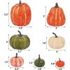 winemana 16 Pcs Golden and White Pumpkins Thanksgiving Pumpkin Decorations Assorted Sizes, Artificial Foam Harvest Autumn Decor, Fake Pumpkins Fall Decorations for Indoor Home Kitchen Table Mantle(Mixed-5)