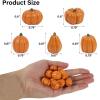 winemana 16 Pcs Golden and White Pumpkins Thanksgiving Pumpkin Decorations Assorted Sizes, Artificial Foam Harvest Autumn Decor, Fake Pumpkins Fall Decorations for Indoor Home Kitchen Table Mantle(Orange-2)