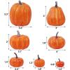 winemana 16 Pcs Golden and White Pumpkins Thanksgiving Pumpkin Decorations Assorted Sizes, Artificial Foam Harvest Autumn Decor, Fake Pumpkins Fall Decorations for Indoor Home Kitchen Table Mantle(Orange-3)