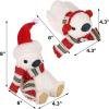 winemana 2 Pack Christmas Decorations Indoor, Penguins Tabletop Ornament with Hat Scarf for Xmas Home Decor, Penguin Gifts Holiday Figurines for Mantel Office Desk Centerpiece