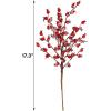 winemana 24 Pack 8 Inch Christmas Glitter Faux Winter Berry Sprigs, Artificial Sparking Red Berries Ornaments for Christmas Tree DIY Crafts Wreath Garland Decor (Red)(Red-3)
