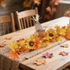 winemana 31.5in Outdoor Fall Decor for Mailbox, Lighted Fall Swag with 8 Modes & Timer, Autumn Scarecrow & Sunflower Thanksgiving Table Centerpiece Decorations
