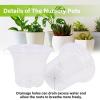 winemana 4 Inch Seed Starter Tray for Vegetable Herb Lettuce Seeds, Plant Pots for Potting Soil Indoor Plants, Clear Nursery Pots Plastic Planting Pots Garden Flower Pots- 60 Packs(4 Inch-60Pack)