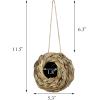 winemana 4 Pack Hanging Bird Nest House for Outside, Ball Shape, Hand Woven, Durable Sturdy, Made of Natural Grass, Perfect for Garden Patio Lawn Office Indoor(4 Pack Hanging Hummingbird House)