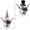 winemana Christmas Table Decorations, Set of 2 Snowman with Pine Cone Twigs, Winter Tabletop Decor for Indoor Home Kitchen Office Room Xmas Gifts Holiday Party