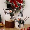 winemana Christmas Table Decorations, Set of 2 Snowman with Pine Cone Twigs, Winter Tabletop Decor for Indoor Home Kitchen Office Room Xmas Gifts Holiday Party