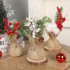 winemana Mini Christmas Tree Table Decorations Indoor, 3 Pcs Small Artificial Xmas Trees Decoration with Red Berries Pine Cone for Centerpiece Kitchen Office Tabletop Home Holiday Decor(style 1)