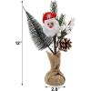 winemana Mini Christmas Tree Table Decorations Indoor, 3 Pcs Small Artificial Xmas Trees Decoration with Red Berries Pine Cone for Centerpiece Kitchen Office Tabletop Home Holiday Decor(style 5)