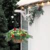 winemana Pre-Lit Artificial Christmas Hanging Basket Outdoor Decoration with Pine Cones & Red Berry Clusters, Battery Powered with Timer Lighted Branches Faux Plants for Outside Porch Front Door