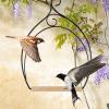 winemana Set of 3 Hummingbird Swings, Rust Resistant Metal Frame, Wooden Dowel, Attach to Bird Feeders, Perfect for Hanging Indoor Office Outdoor Trunk Lawn Patio Garden (7.4″ x 5.5″)