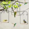 winemana Set of 3 Hummingbird Swings, Rust Resistant Metal Frame, Wooden Dowel, Attach to Bird Feeders, Perfect for Hanging Indoor Office Outdoor Trunk Lawn Patio Garden (7.5″ x 5.6″)