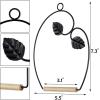 winemana Set of 3 Hummingbird Swings, Rust Resistant Metal Frame, Wooden Dowel, Attach to Bird Feeders, Perfect for Hanging Indoor Office Outdoor Trunk Lawn Patio Garden