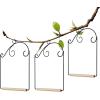 winemana Set of 3 Hummingbird Swings, Rust Resistant Metal Frame, Wooden Dowel, Attach to Bird Feeders, Perfect for Hanging Indoor Office Outdoor Trunk Lawn Patio Garden (7.5″ x 5.6″)