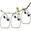winemana Set of 3 Hummingbird Swings, Rust Resistant Metal Frame, Wooden Dowel, Attach to Bird Feeders, Perfect for Hanging Indoor Office Outdoor Trunk Lawn Patio Garden