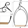 winemana Set of 3 Hummingbird Swings, Rust Resistant Metal Frame, Wooden Dowel, Attach to Bird Feeders, Perfect for Hanging Indoor Office Outdoor Trunk Lawn Patio Garden (7.4″ x 5.5″)
