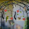 winemana Set of 3 Hummingbird Swings and Perches, Rust Resistant Metal Frame with Wooden Dowel, Bird Feeders Accessories for Hanging Indoor Office Outdoor Balcony Trunk Patio Garden (Kettle-Shaped)
