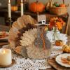 winemana Thanksgiving Turkey Decor – 7.9″ Tall Sisal Turkeys Table Centerpiece with Top Hat, Fall & Harvest Home Decor, Thanksgiving Decorations Indoor(style 2)