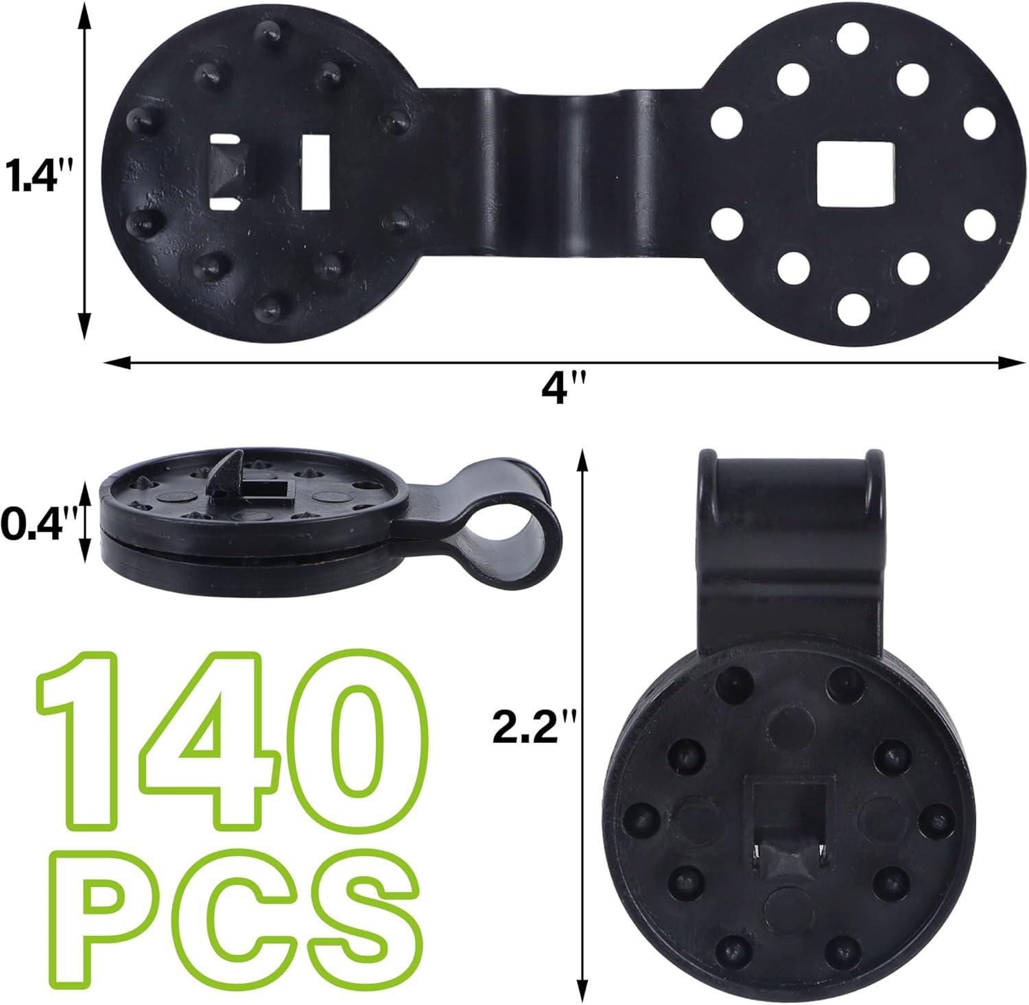 imagewinemana 140 Pcs Shade Cloth Clips Round Plastic Black Clips for Sun Shade Net Patio Mesh Tarp Garden Shade Cover Anti Bird Netting Shade Fabric Accessories