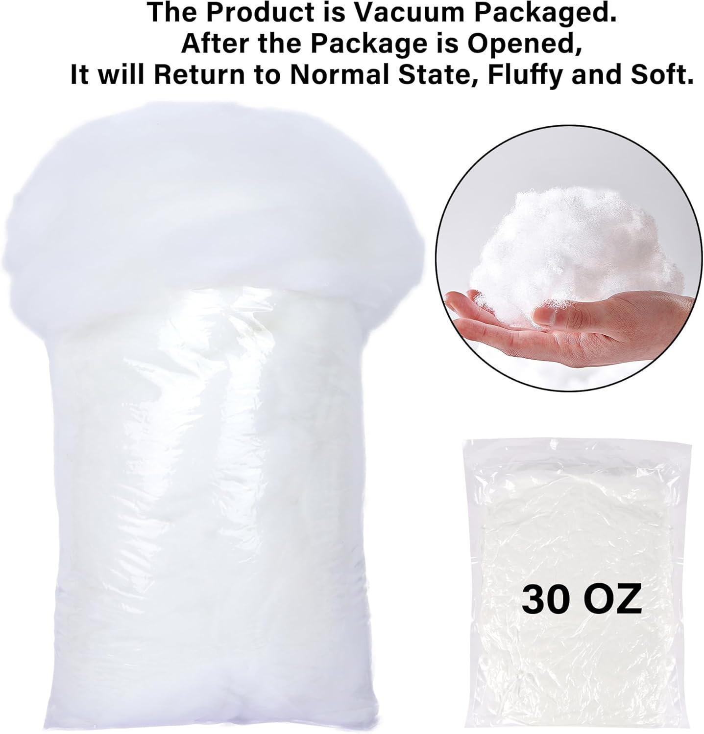 imagewinemana 30oz Christmas Fake Snow Decor Artificial Snow for Indoor Decorating Cotton Like Fluffy Snow Stuffing for Winter Mantle Village Houses Christmas Tree Craft White Snow Decor