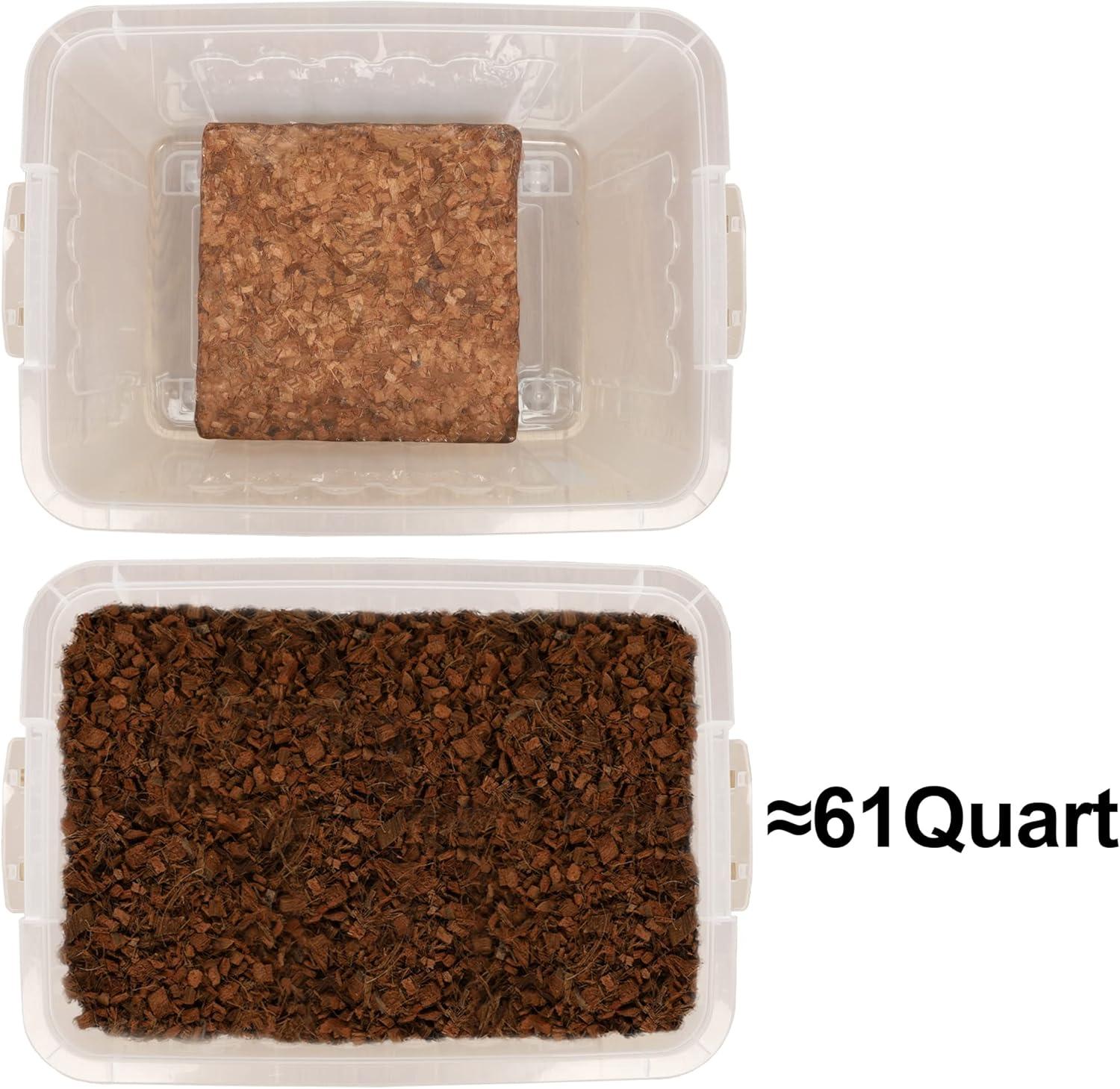 imagewinemana Coconut Substrate for Reptile 61 Quart Coconut Husk Chip Bedding for Ball Python Snake Tortoise