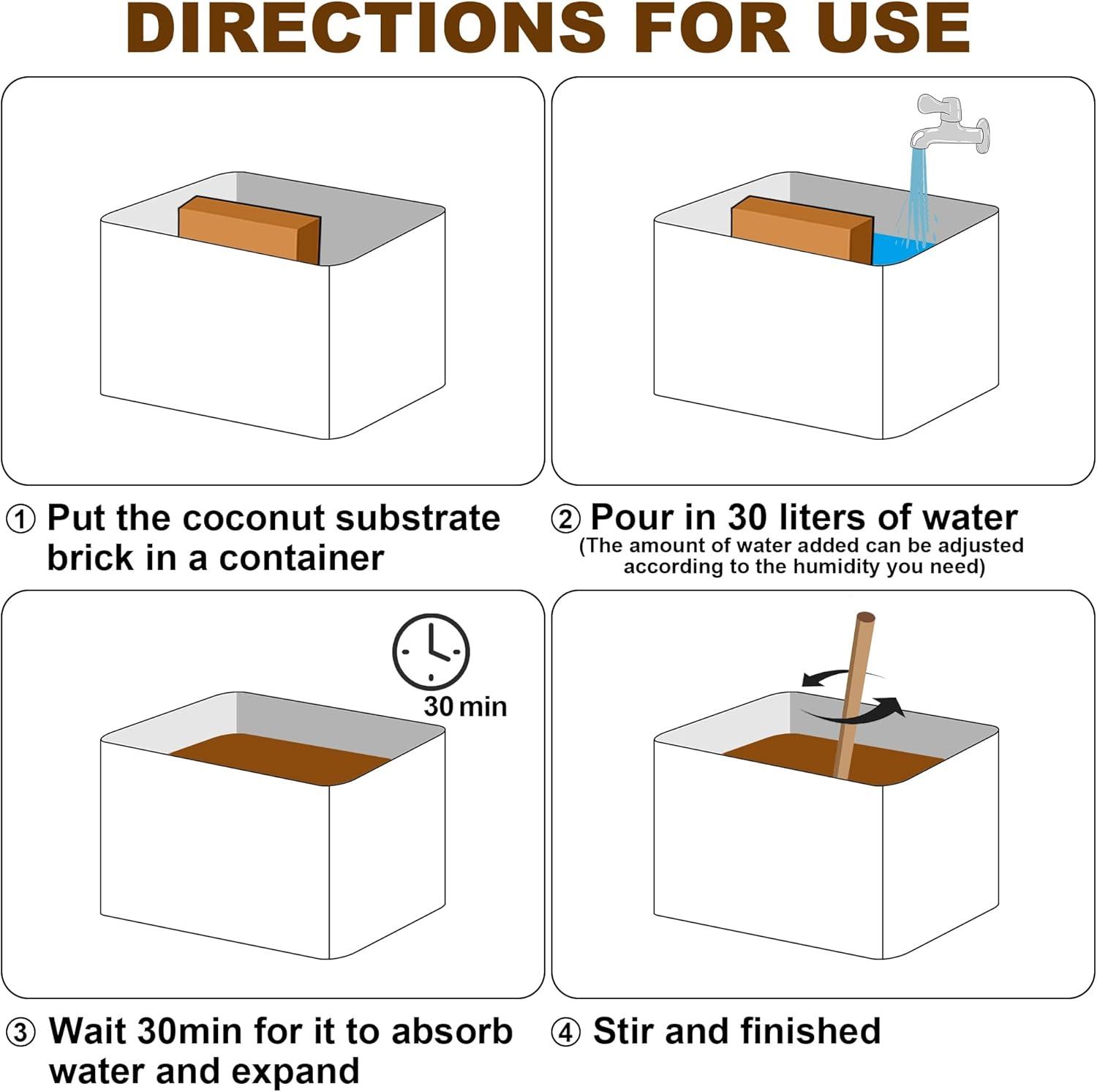 imagewinemana Coconut Substrate for Reptile 61 Quart Coconut Husk Chip Bedding for Ball Python Snake Tortoise