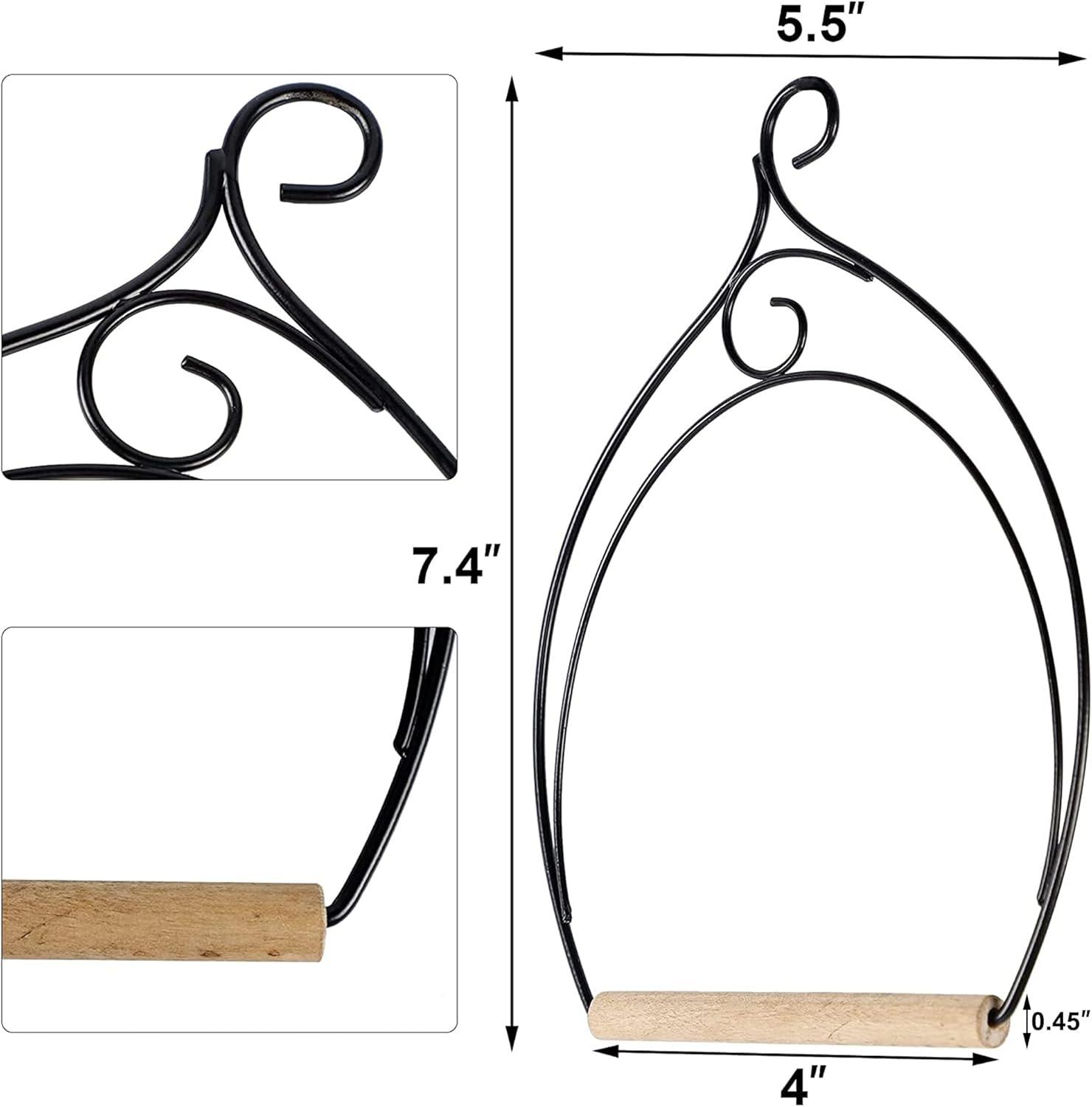 imagewinemana Set of 3 Hummingbird Swings Rust Resistant Metal Frame Wooden Dowel Attach to Bird Feeders Perfect for Hanging Indoor Office Outdoor Trunk Lawn Patio Garden 74quot x 55quot