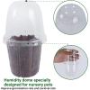winemana 36 Set Nursery Pots with Humidity Dome, Clear Nursery Pots for Plants, Seed Starting Pots with Drainage Holes & Plant Labels for Vegetables Flowers Garden Plants(Clear)