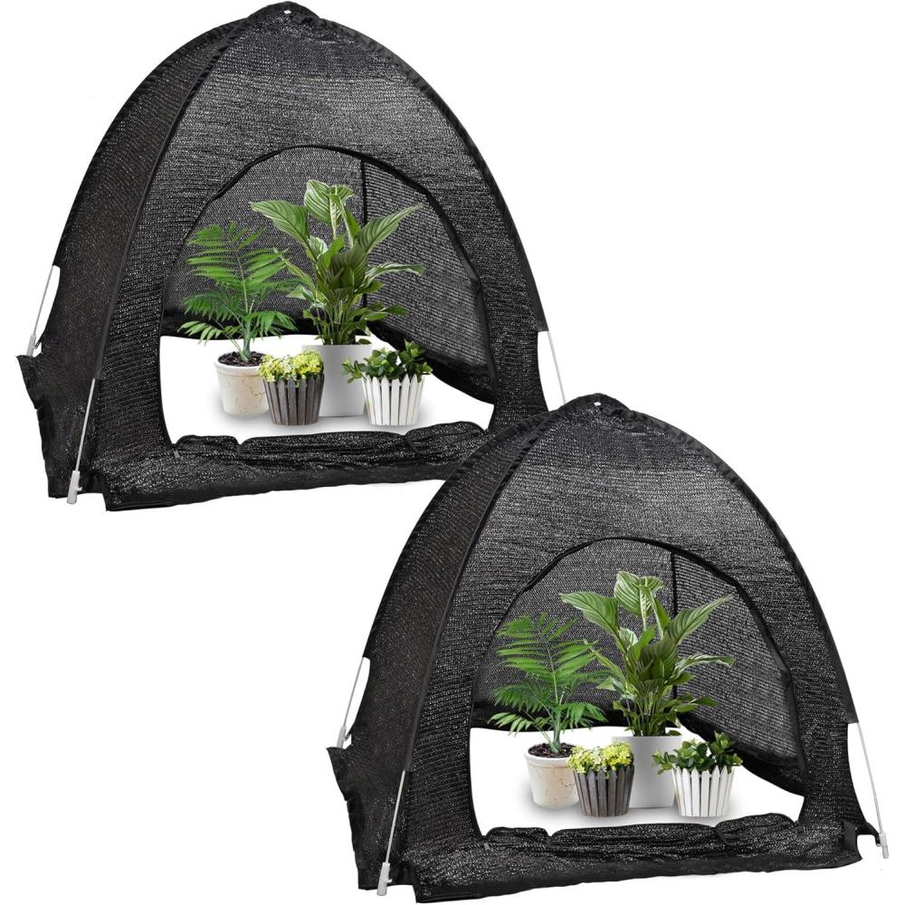 image:imagewinemana 3 Pcs 70 Garden Plant Shade Tent 335x355x315 UV Resistant Pop Up Sun Shade Netting Protective Plants Cover for Outdoor Vegetable Fruit Easy Setup Net to Keep Animals amp Insects Out2