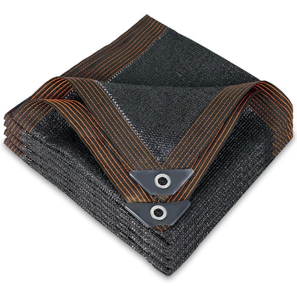 image:imagewinemana Black Shade Cloth 40 5x8 FT Mesh Tarp Garden Shade for Greenhouse Patio Vegetables Plants Cover and Chicken Coops Sun Shade Net for Outdoor Protection with Reinforced Grommets10 FT x 12 FT