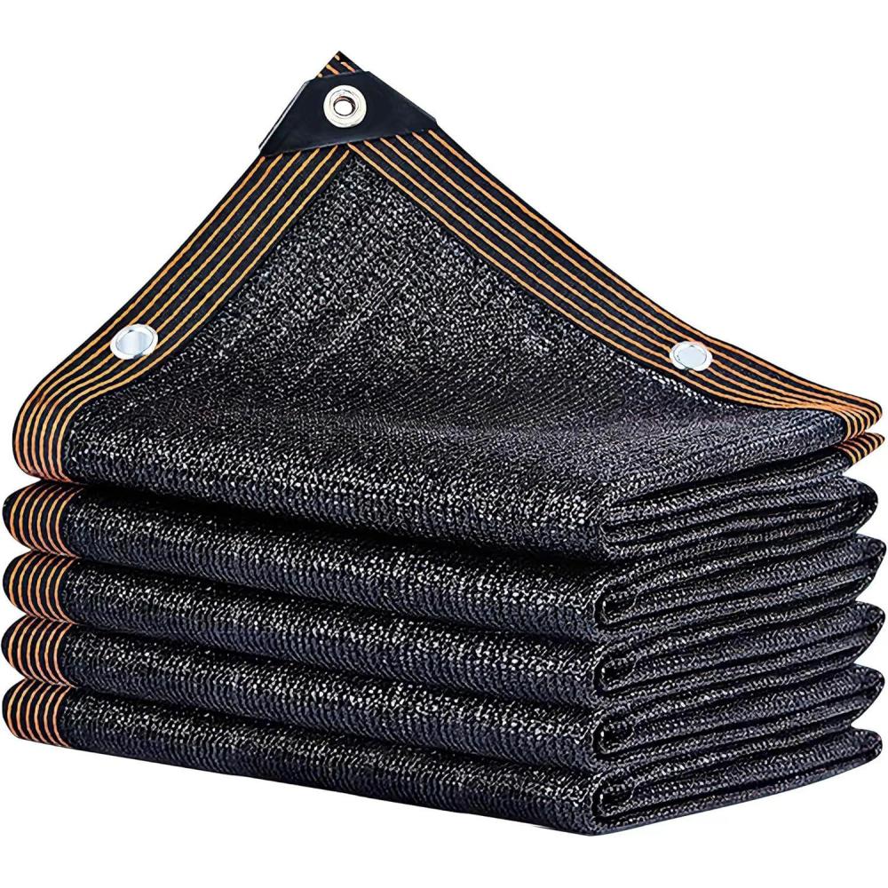 image:imagewinemana Black Shade Cloth 40 5x8 FT Mesh Tarp Garden Shade for Greenhouse Patio Vegetables Plants Cover and Chicken Coops Sun Shade Net for Outdoor Protection with Reinforced Grommets66 FT x 16 FT
