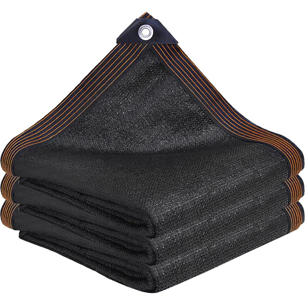 image:imagewinemana Black Shade Cloth 40 5x8 FT Mesh Tarp Garden Shade for Greenhouse Patio Vegetables Plants Cover and Chicken Coops Sun Shade Net for Outdoor Protection with Reinforced Grommets5 FT x 8 FT