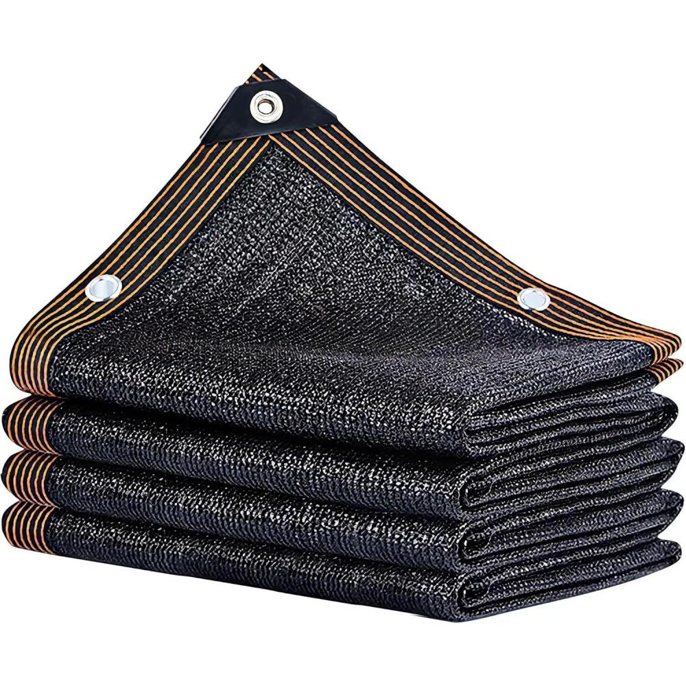 image:imagewinemana Black Shade Cloth 40 5x8 FT Mesh Tarp Garden Shade for Greenhouse Patio Vegetables Plants Cover and Chicken Coops Sun Shade Net for Outdoor Protection with Reinforced Grommets66 FT x 10 FT