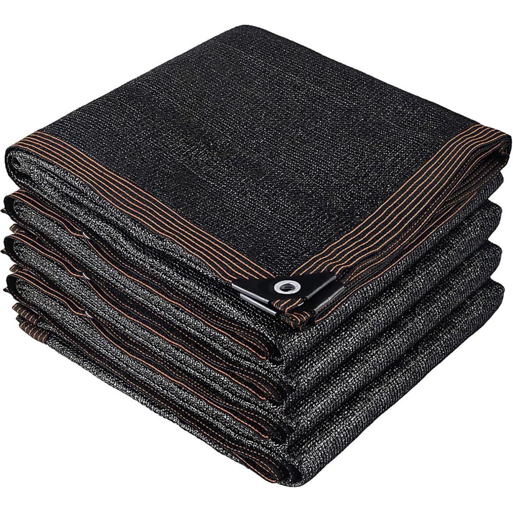 image:imagewinemana Black Shade Cloth 40 5x8 FT Mesh Tarp Garden Shade for Greenhouse Patio Vegetables Plants Cover and Chicken Coops Sun Shade Net for Outdoor Protection with Reinforced Grommets12 FT x 12 FT
