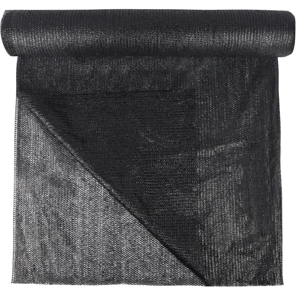 image:imagewinemana Black Shade Cloth 40 5x8 FT Mesh Tarp Garden Shade for Greenhouse Patio Vegetables Plants Cover and Chicken Coops Sun Shade Net for Outdoor Protection with Reinforced Grommets6 FT x 120 FT