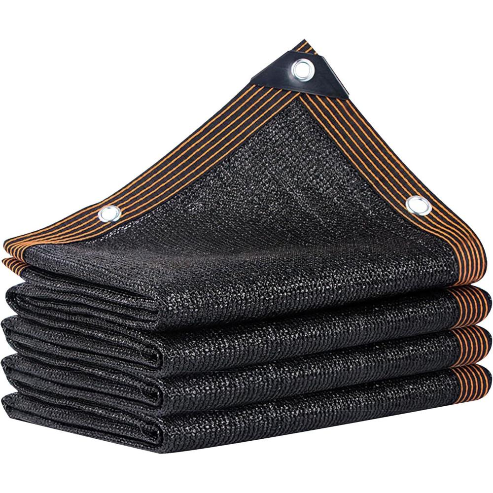 image:imagewinemana Black Shade Cloth 40 5x8 FT Mesh Tarp  Garden Shade for Greenhouse Patio Vegetables Plants Cover and Chicken Coops Sun Shade Net for Outdoor Protection with Reinforced Grommets4 FT x 20 FT