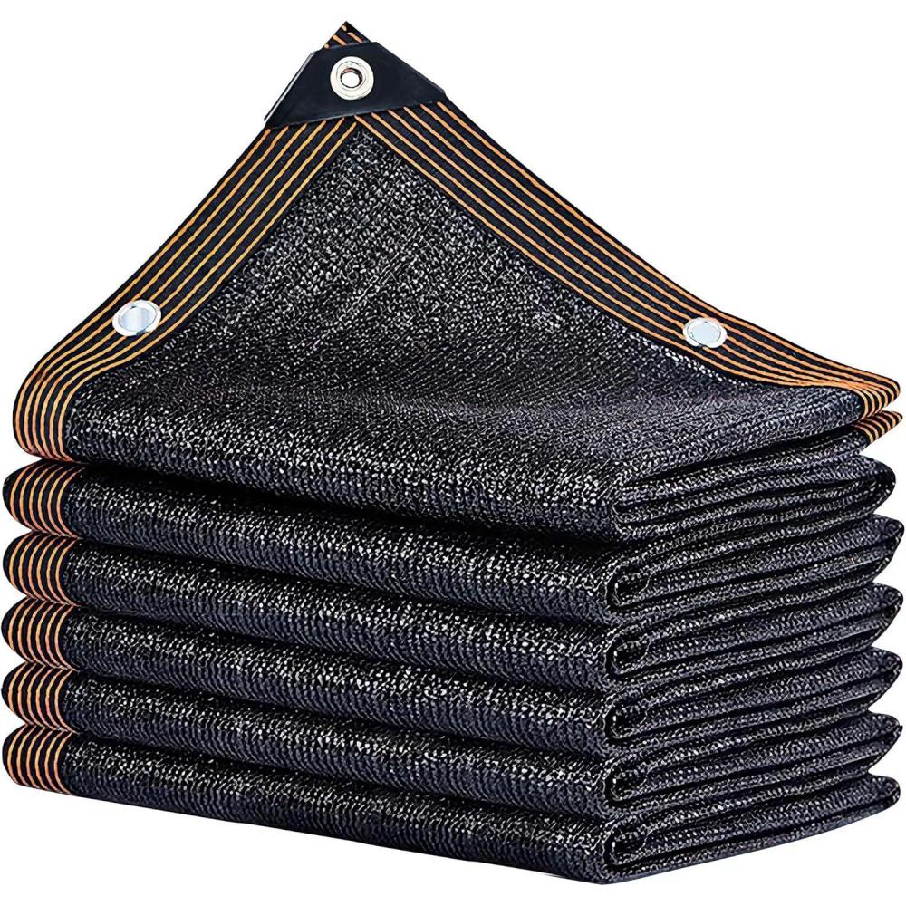 image:imagewinemana Black Shade Cloth 40 5x8 FT Mesh Tarp Garden Shade for Greenhouse Patio Vegetables Plants Cover and Chicken Coops Sun Shade Net for Outdoor Protection with Reinforced Grommets65 FT x 20 FT