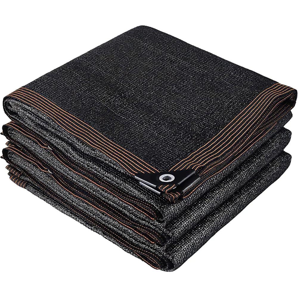 image:imagewinemana Black Shade Cloth 40 5x8 FT Mesh Tarp Garden Shade for Greenhouse Patio Vegetables Plants Cover and Chicken Coops Sun Shade Net for Outdoor Protection with Reinforced Grommets12 FT x 8 FT