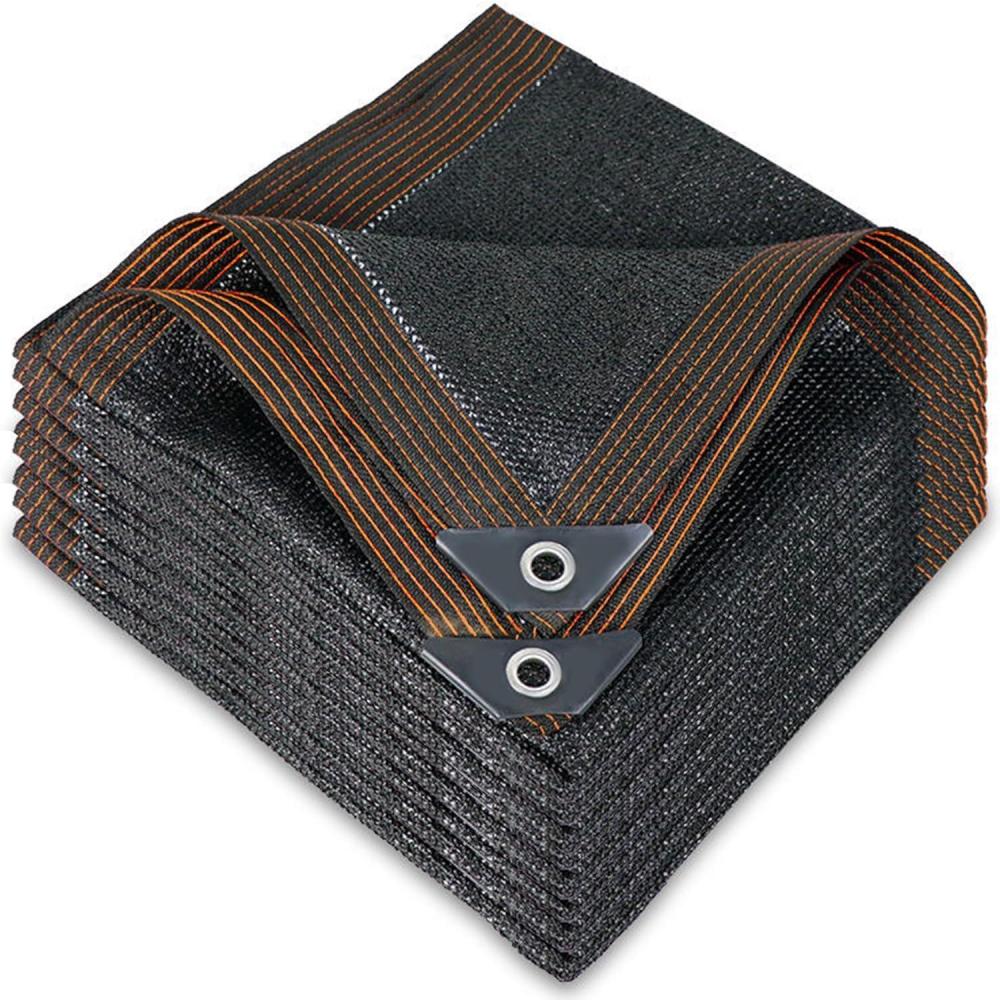 image:imagewinemana Black Shade Cloth 40 5x8 FT Mesh Tarp Garden Shade for Greenhouse Patio Vegetables Plants Cover and Chicken Coops Sun Shade Net for Outdoor Protection with Reinforced Grommets10 FT x 20 FT