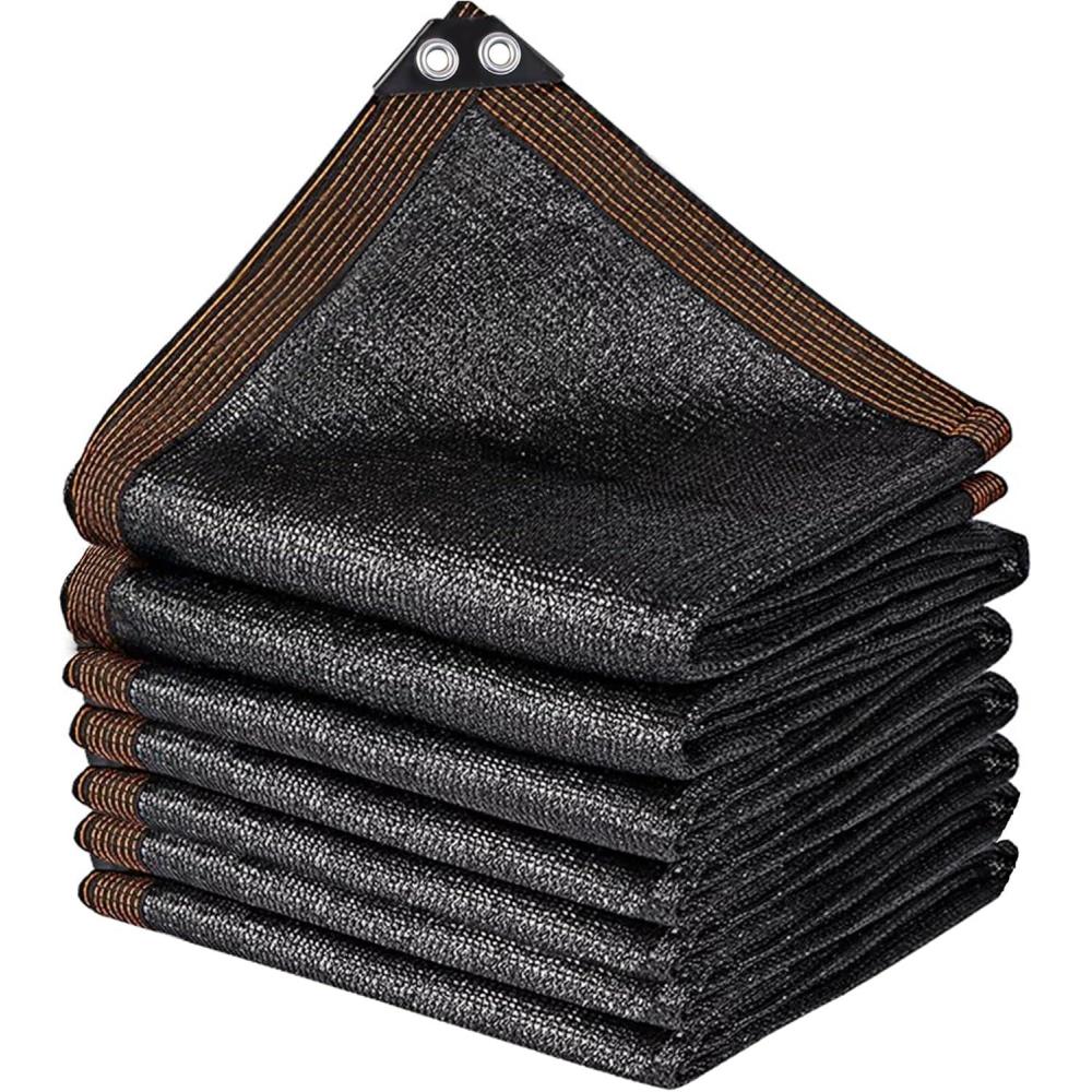 image:imagewinemana Black Shade Cloth 40 5x8 FT Mesh Tarp  Garden Shade for Greenhouse Patio Vegetables Plants Cover and Chicken Coops Sun Shade Net for Outdoor Protection with Reinforced Grommets30 FT x 50 FT